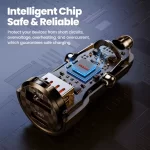 Cargador de Auto Toocki USB C 48W Compatible con PD QC 3.0 - Imagen 3