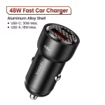 Cargador de Auto Toocki USB C 48W Compatible con PD QC 3.0