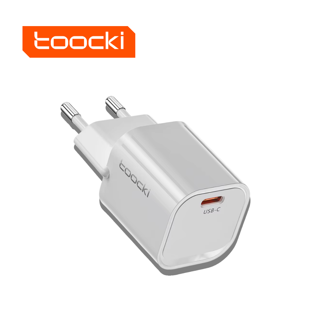 TC20WC (2) Cargador Toocki 20W Tipo C compatible con PD + QC Blanco - Imagen 1