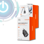 Cargador Toocki 33W GaN USB-C - USB-A - PD, QC 3.0 - Imagen 3