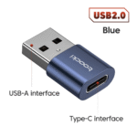 Adaptador Toocki OTG Tipo-A a USB Tipo C– Rápido y Compacto - Imagen 2