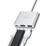 Hub Adaptador 3 en 1 Hoco HB14: HDMI 4K y Carga PD USB-C - Imagen 4