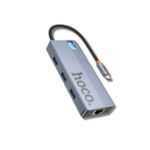 Hub Adaptador 6 en 1 Hoco HB51: HDMI 4K, RJ45 y PD