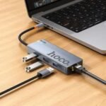 Hub Adaptador 6 en 1 Hoco HB51: HDMI 4K, RJ45 y PD - Imagen 2