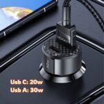 Cargador de Auto 50W Toocki TQ-CC25 Dual USB C + USB A - Imagen 2