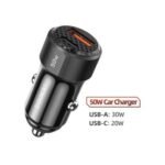 Cargador de Auto 50W Toocki TQ-CC25 Dual USB C + USB A - Imagen 3