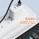 Cable USB A a Tipo C 66W Toocki 6A 1m Trenzado - Imagen 2